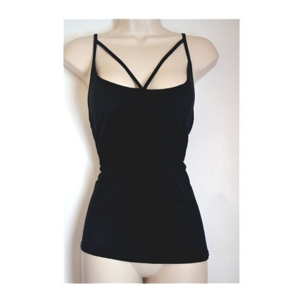 Sexy Black Strappy Tank Size S/M